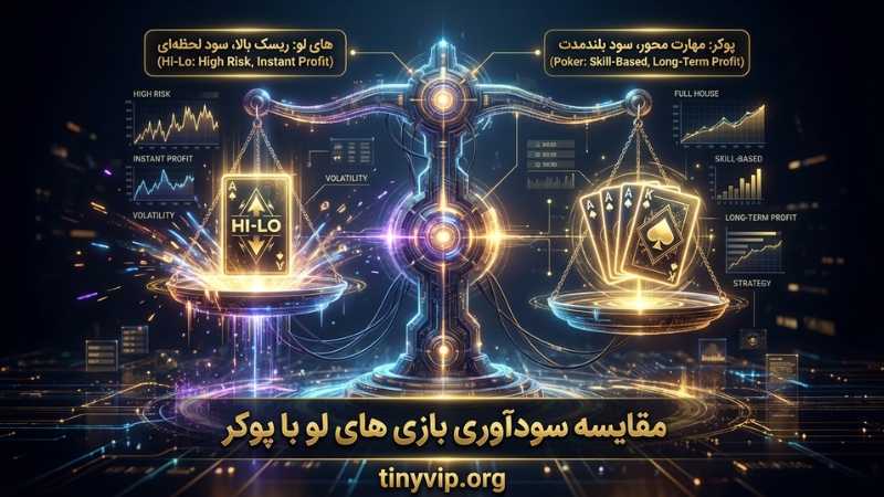 مقایسه سودآوری بازی های لو با پوکر